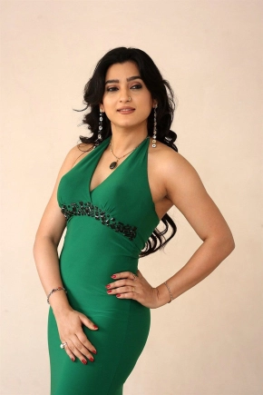 Actress Haseen Mastan Mirza In Green Dress Hot Stills