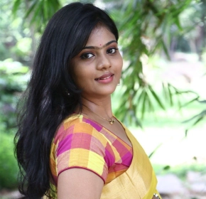 Actress Megan Ellen In Yellow Saree Photos