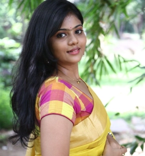 Actress Megan Ellen In Yellow Saree Photos