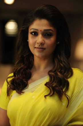 Actress Nayanthara In Yellow Saree Stills