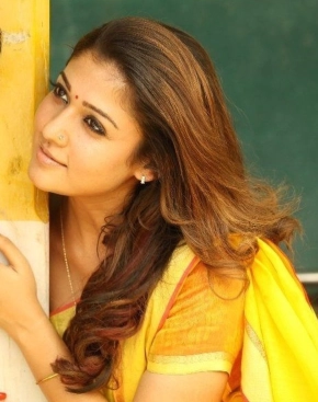 Actress Nayanthara In Yellow Saree Stills