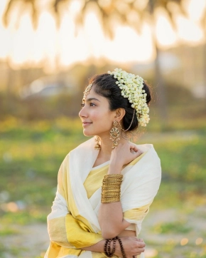 Actress Sai Pallavi In Kerala Saree Cute Photos