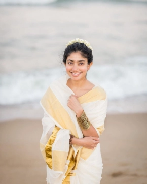 Actress Sai Pallavi In Kerala Saree Cute Photos