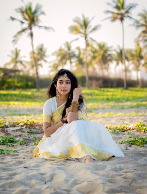 Actress Sai Pallavi In Kerala Saree Cute Photos