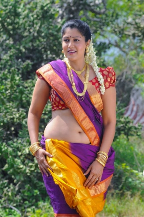 Actress Sheryl Pinto Hot Navel In Saree Photos