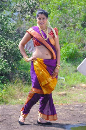 Actress Sheryl Pinto Hot Navel In Saree Photos