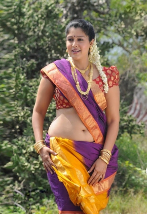 Actress Sheryl Pinto Hot Navel In Saree Photos