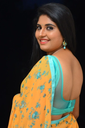 Actress Sonia Chowdary Latest Saree Photos At Undiporade Trailer Launch