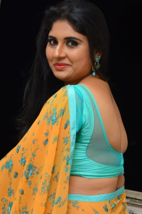 Actress Sonia Chowdary Latest Saree Photos At Undiporade Trailer Launch