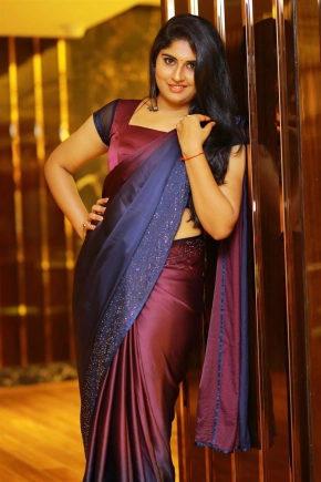 Actress Sonia Chowdary Saree Photoshoot Pics