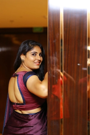 Actress Sonia Chowdary Saree Photoshoot Pics