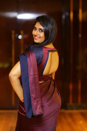 Actress Sonia Chowdary Saree Photoshoot Pics