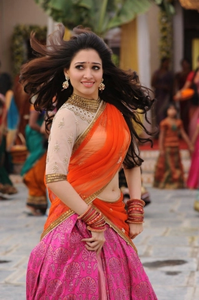 Actress Tamanna Attractive And Amazing Look In Pink Saree Photos