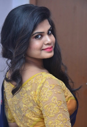 Actress Alekhya Kondapalli In Saree Stills