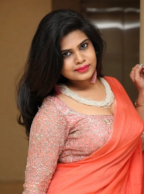 Actress Alekhya Kondapalli In Saree Stills