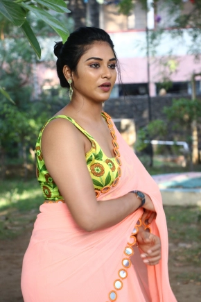 Indhuja Ravichandran In Saree Photos