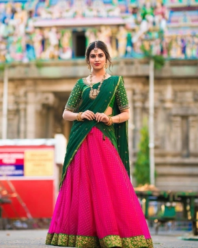 Meenakshi Govindharajan Half Saree Stills