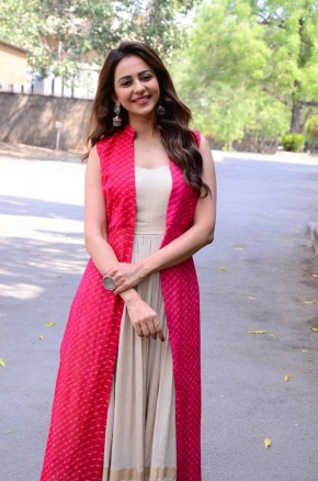 Rakul Preet Singh In Pink Dress Cool And Stylish Look Photoshoot