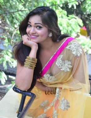 Telugu Actress Ashwini In Yellow Saree Photos