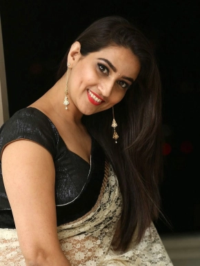 Telugu Anchor Manjusha Saree Photos